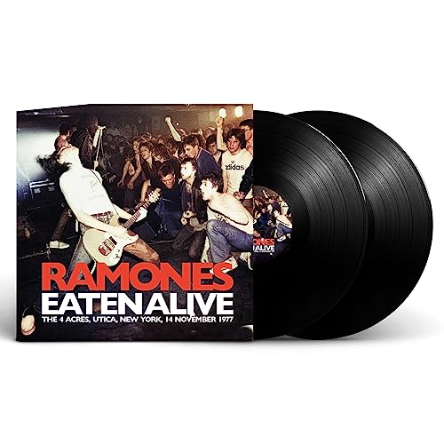 Ramones “Eaten Alive” vinyl record with concert photo cover art.