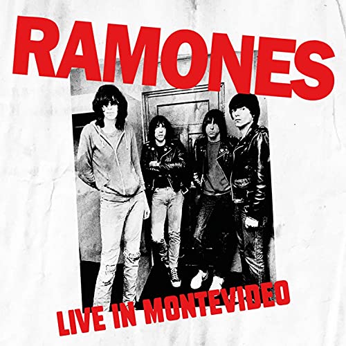 Ramones band photo with “Live In Montevideo” text on a white background.