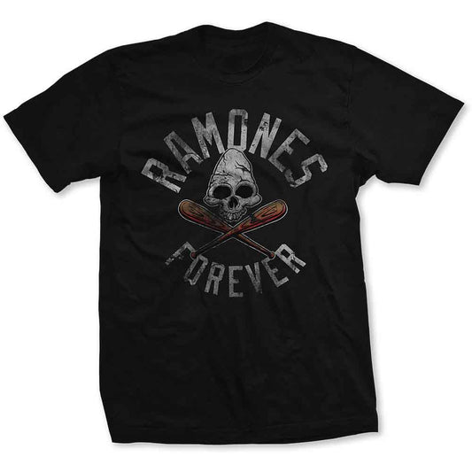Black Ramones t-shirt with distressed skull and crossed bats graphic.