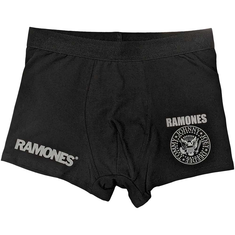 Ramones boxers, small size, with a repeating presidential seal pattern.
