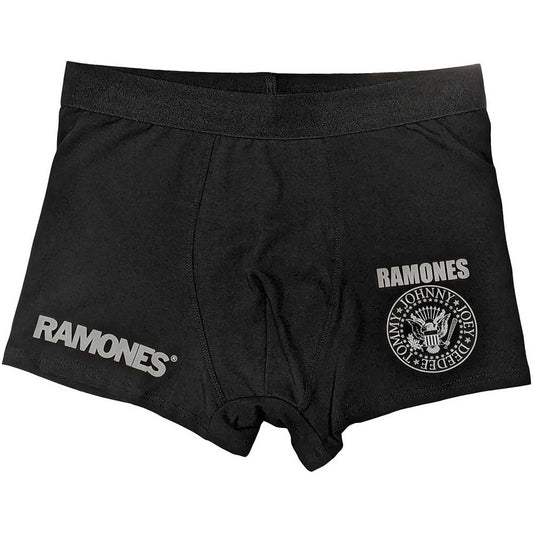 Ramones boxers, small size, with a repeating presidential seal pattern.