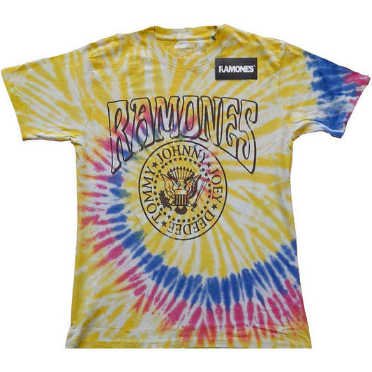 Dip-dye Ramones t-shirt, large size, featuring band crest graphic.
