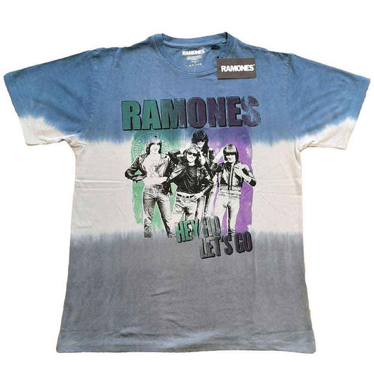 A small unisex Ramones t-shirt with a retro dip-dye effect and band logo.