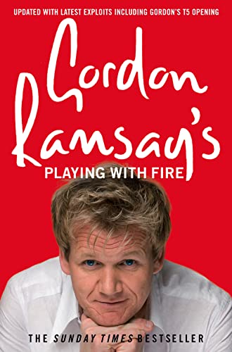Book cover featuring Gordon Ramsay against a bright red background with white text.