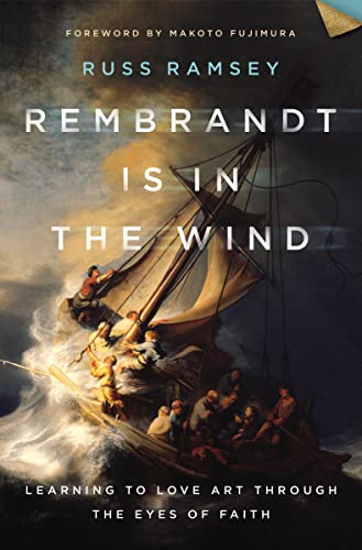 Book cover featuring Rembrandt's painting of a boat in a storm at sea.