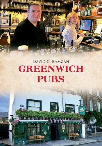 Book cover featuring a pub exterior and a man behind a bar.