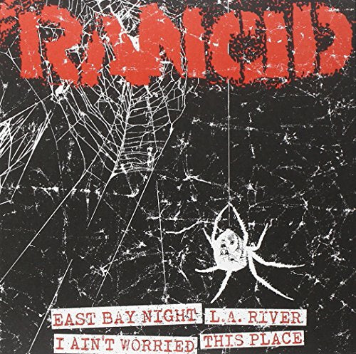 Rancid vinyl cover art featuring a spider on a web against a black background.