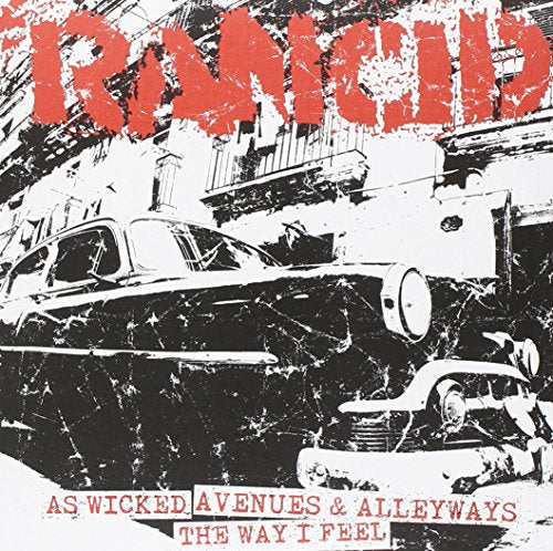 Rancid album cover featuring a distressed black and white car scene.