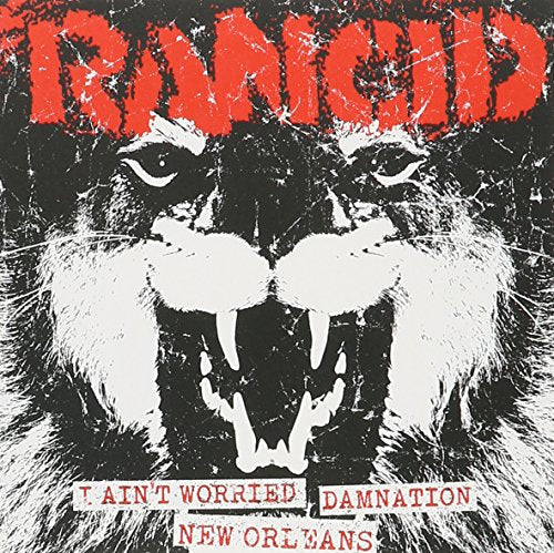 Black and white distressed graphic of a snarling panther with red Rancid logo above.
