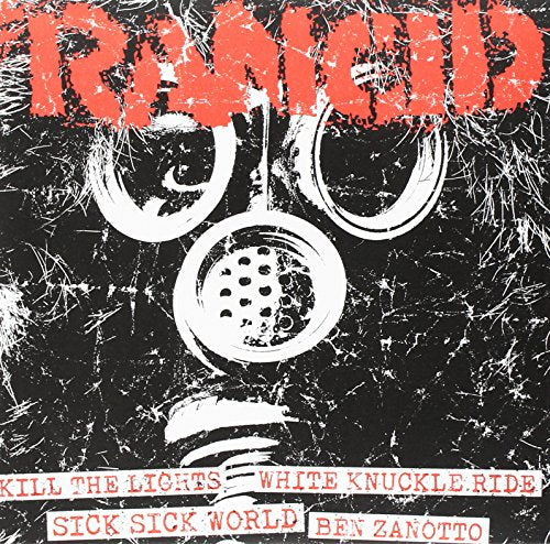 Rancid album cover: gas mask illustration with band name and song titles.