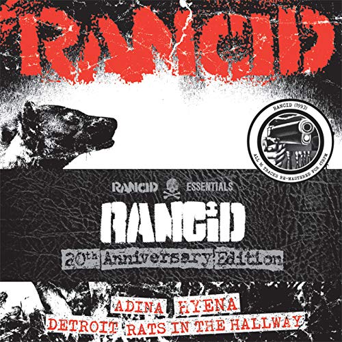 Rancid album cover featuring band name, skull, and dog silhouette.