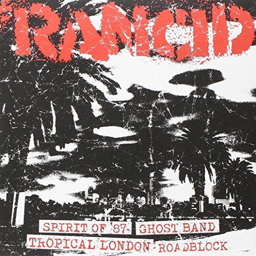 Rancid album cover with high-contrast black and white palm trees and red band logo.