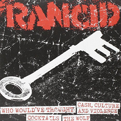 Rancid vinyl cover art featuring a large white key on a distressed black background.