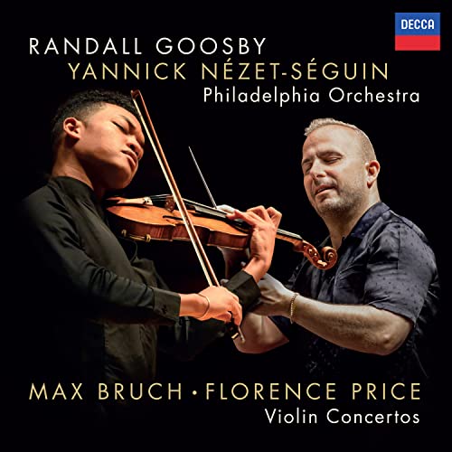 Violinist Randall Goosby and conductor Yannick Nézet-Séguin on CD cover.
