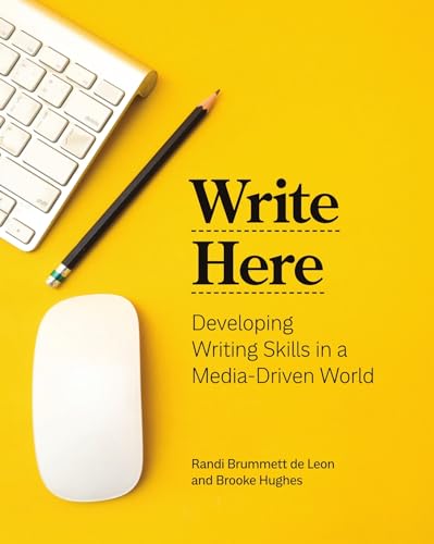 Book cover with keyboard, mouse, pencil, and title "Write Here".
