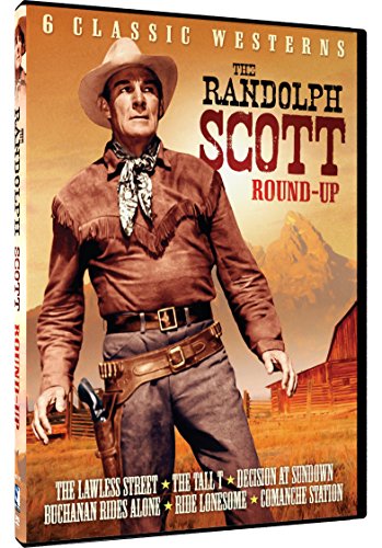 DVD cover featuring Randolph Scott in a cowboy hat and western attire.