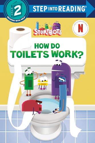 Book cover featuring cartoon characters around a white toilet.