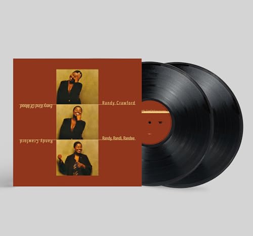 Album cover and two black vinyl records featuring three photos of Randy Crawford.