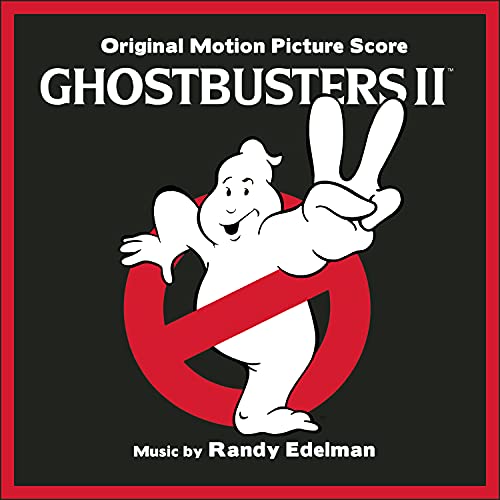 Ghostbusters II soundtrack CD cover with the logo and cartoon ghost.