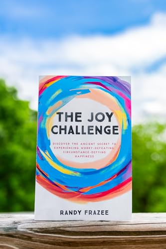 Book cover with colorful abstract design and title "The Joy Challenge".