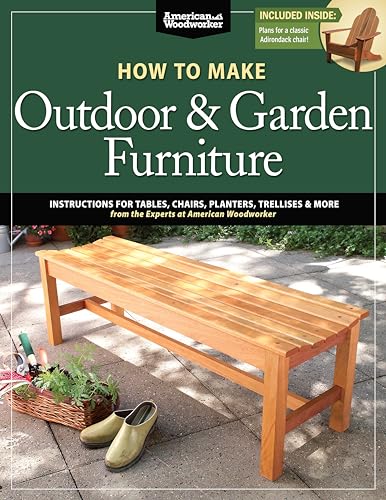 Book cover: "How to Make Outdoor & Garden Furniture" with bench image.