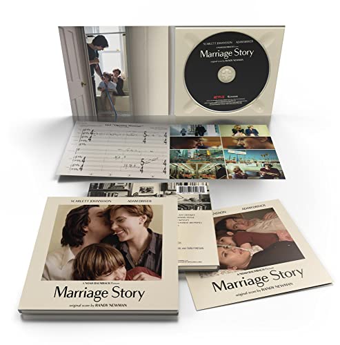 Randy Newman "Marriage Story" CD with film stills and sheet music.