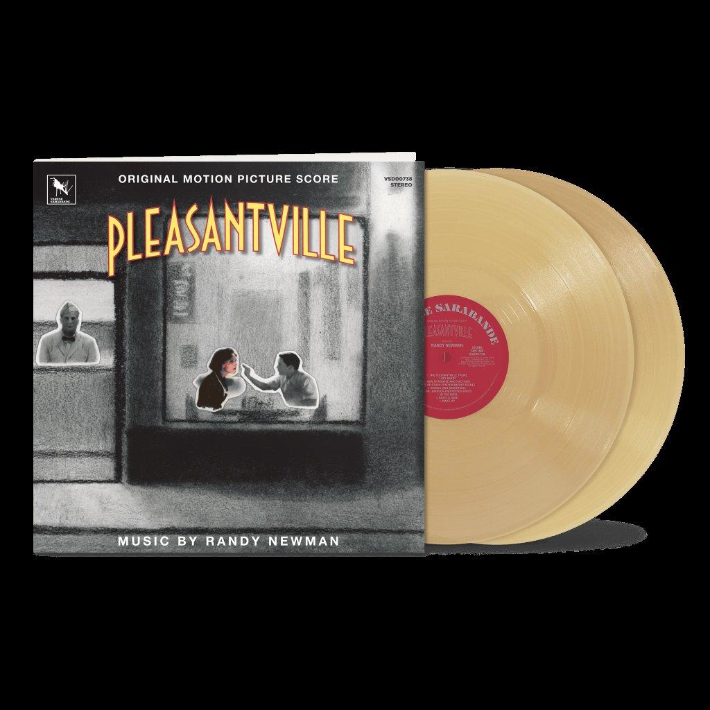 Randy Newman's "Pleasantville" vinyl record with film-inspired cover art.