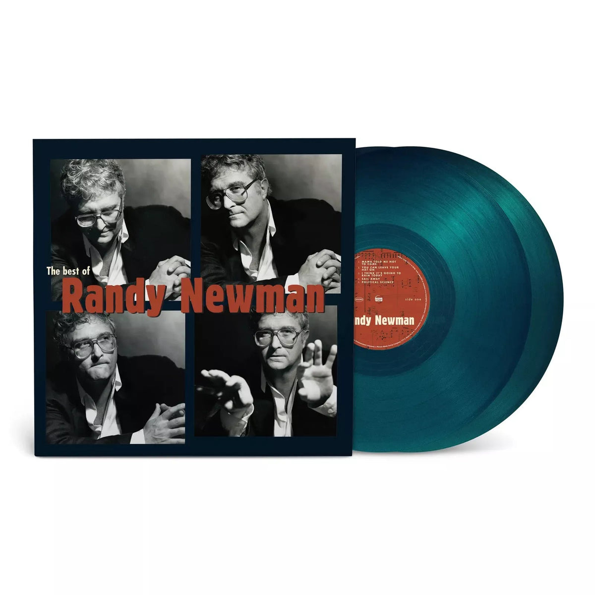 Randy Newman’s “The Best Of…” vinyl record with four portraits on the cover.