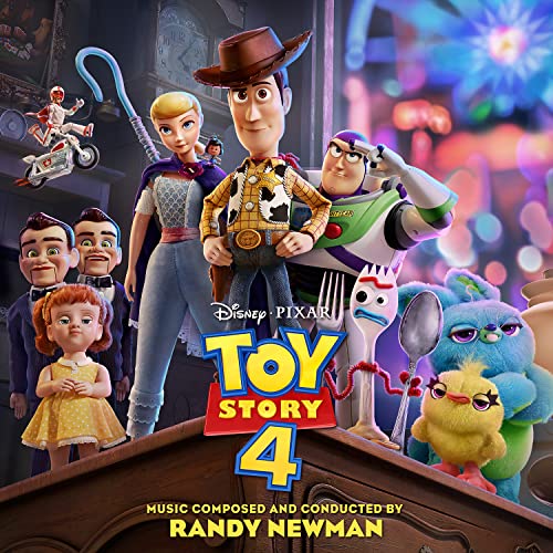 Toy Story 4 CD cover featuring Woody, Buzz, and other characters.