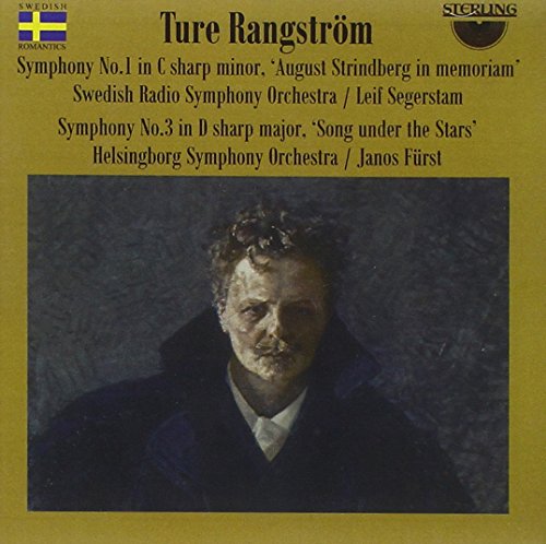 CD cover featuring a portrait of composer Ture Rangström in oil painting style.