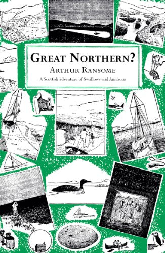 Book cover with black and white illustrations of boats, birds, and children.