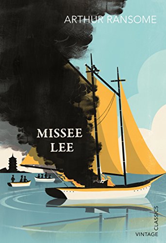 Book cover: "Missee Lee" with a sailboat, smoke, and distant buildings.
