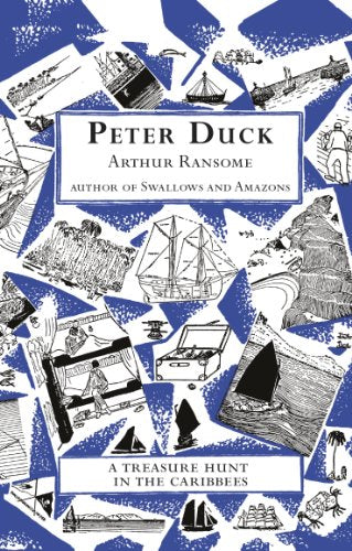 Book cover for "Peter Duck" with nautical illustrations and blue background.