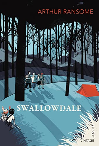 Book cover: children walking through a stylized blue and white forest.