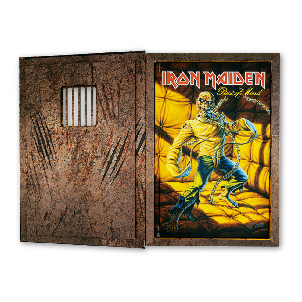 Iron Maiden "Piece of Mind" deluxe edition box set, open view.