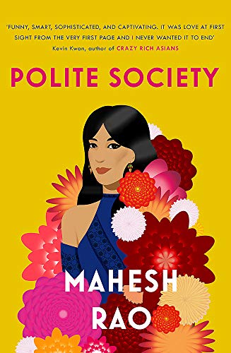 Book cover for "Polite Society" by Mahesh Rao, featuring a woman and flowers.