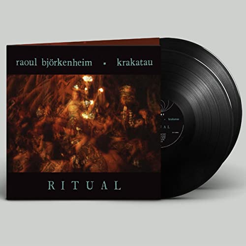 Vinyl record of “Ritual” by Raoul Bjorkenheim & Krakatau, with cover art.