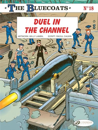 Comic book cover: sailors and a naval officer near a large cannon.