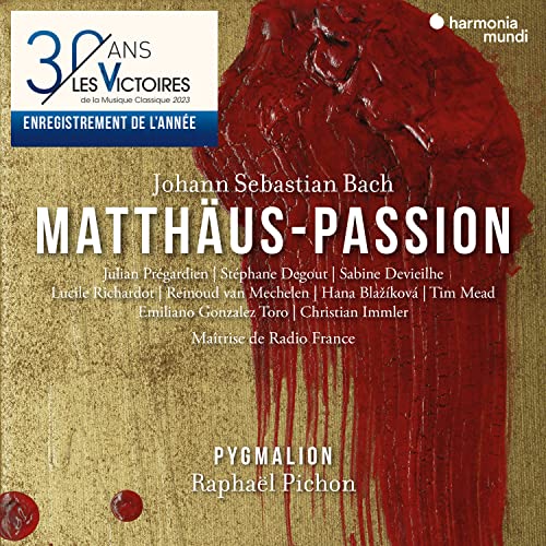 CD cover for Bach’s Matthäus-Passion, featuring red wax dripping imagery.