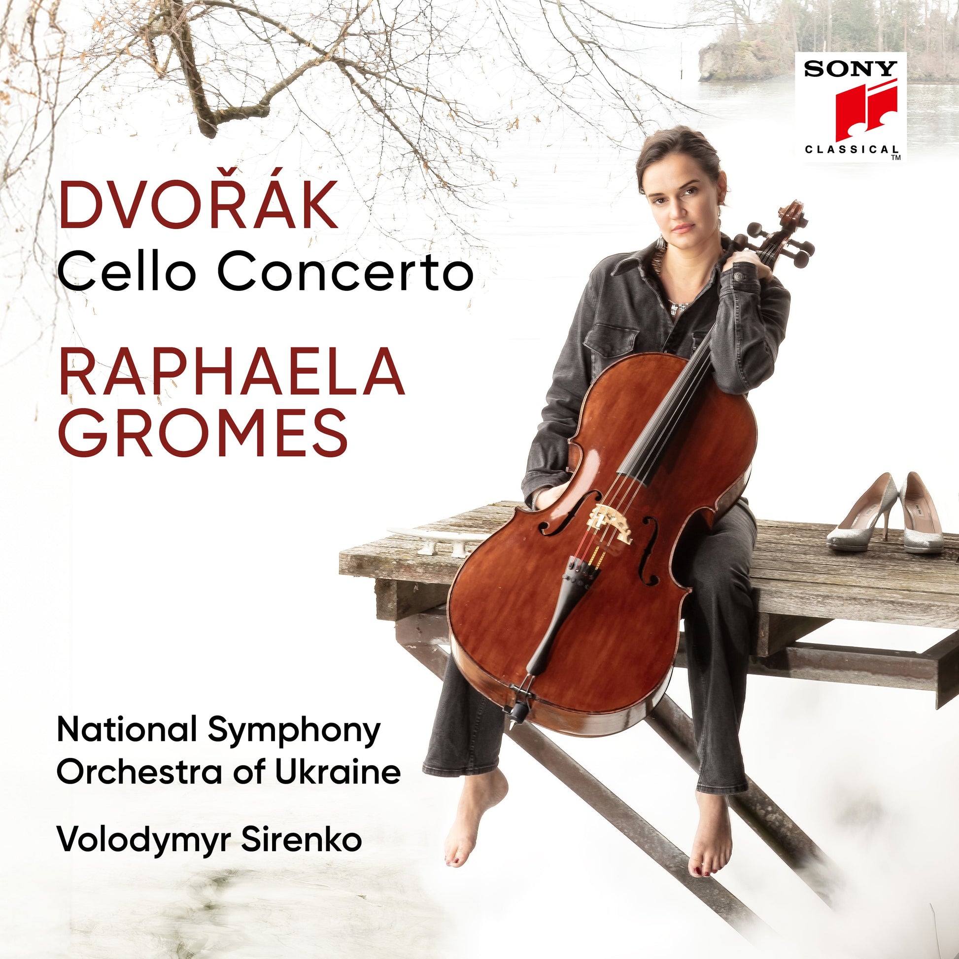 CD case featuring cellist Raphaela Gromes, Dvorák concerto artwork.
