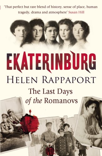 Book cover depicting portraits of the Romanov family and historical photos.