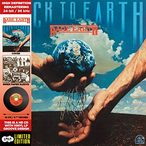 Rare Earth "Back To Earth" CD cover with Earth held in hands.