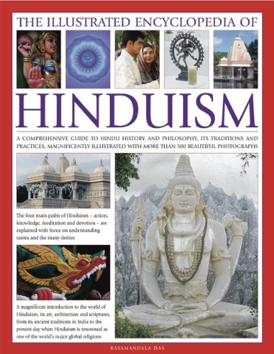 Book cover for The Illustrated Encyclopedia of Hinduism featuring a large statue of Shiva.