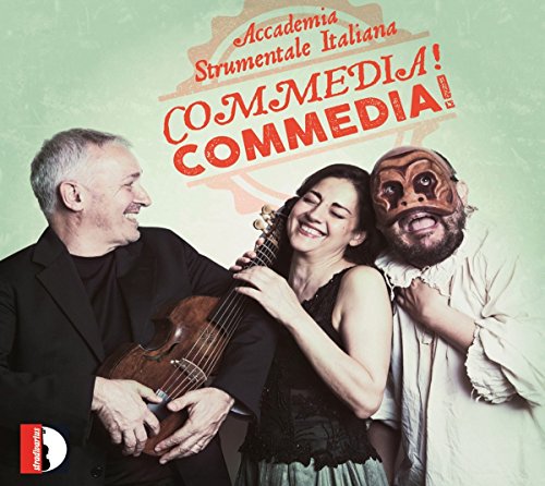 CD cover featuring musicians with a woman laughing and a monkey mask.