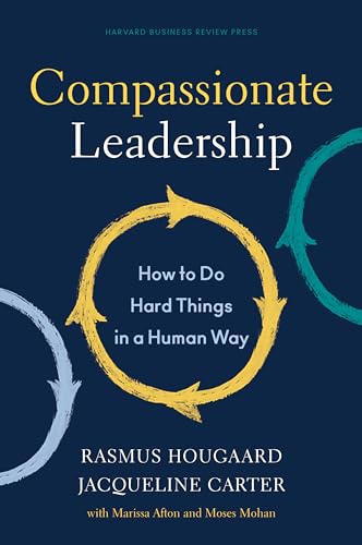 Book cover: "Compassionate Leadership" with circular arrow graphic.