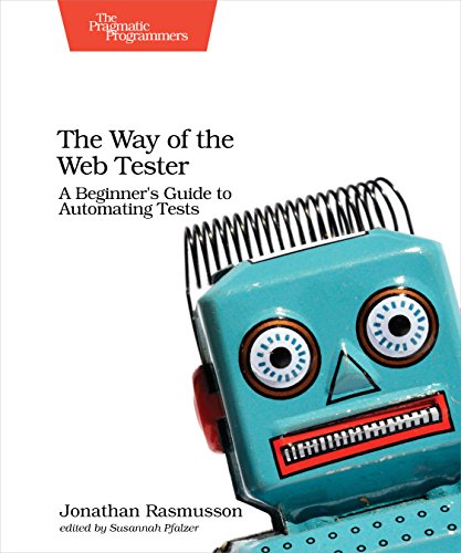 Book cover featuring a blue robot head and text: "The Way of the Web Tester".