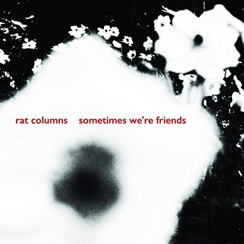 Album cover for "Sometimes We're Friends" by Rat Columns, black and white floral.