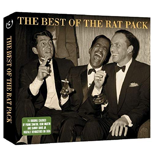 CD packaging for “The Best of The Rat Pack” featuring Sinatra, Martin, and Davis.