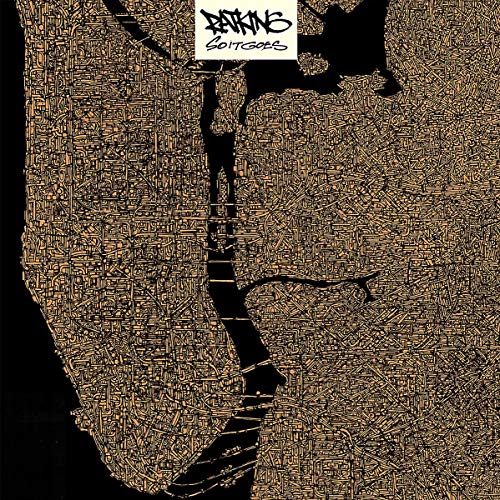 Ratkins CD cover: abstract golden map with black shapes and text.