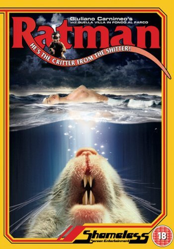 Ratman" DVD cover featuring a large rat mouth and a woman in water.